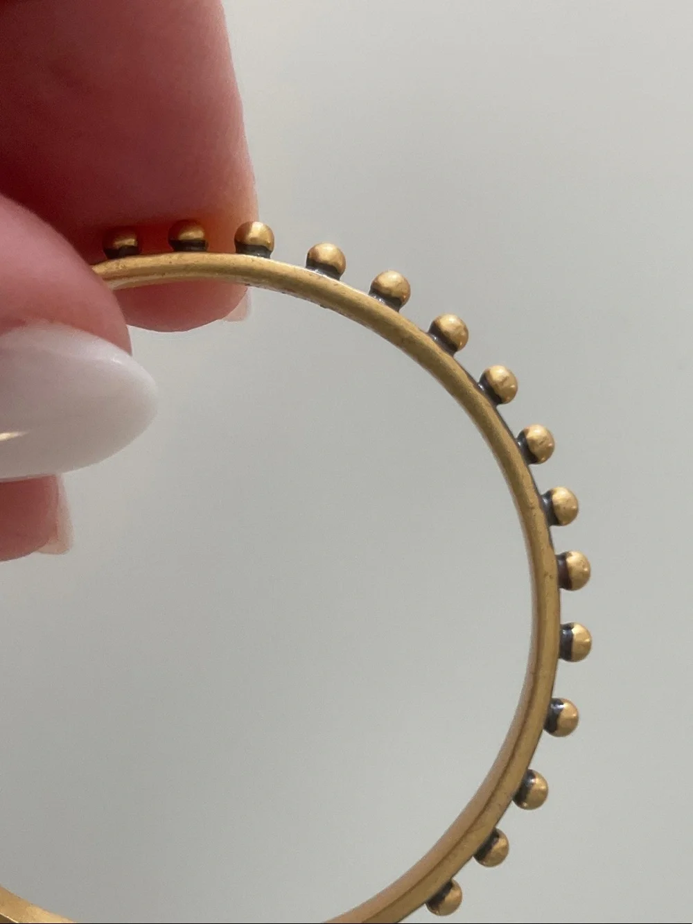 Julie Vos Soho hoop Gold Beaded Hoop Earrings  like new